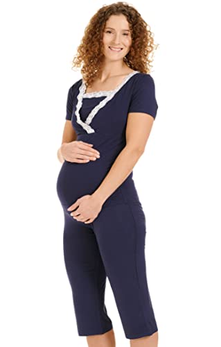 Herzmutter Piżama ciążowa do karmienia – z krótkim rękawem – piżama...