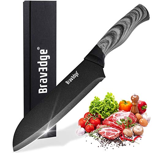 Bravedge Nóż kuchenny nóż szefa kuchni, nóż Santoku, uniwersalny nóż z...