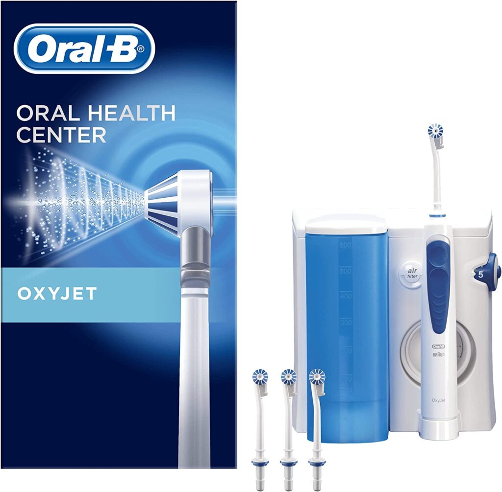 Zawiera irygator dentystyczny Oxyjet Oral-B