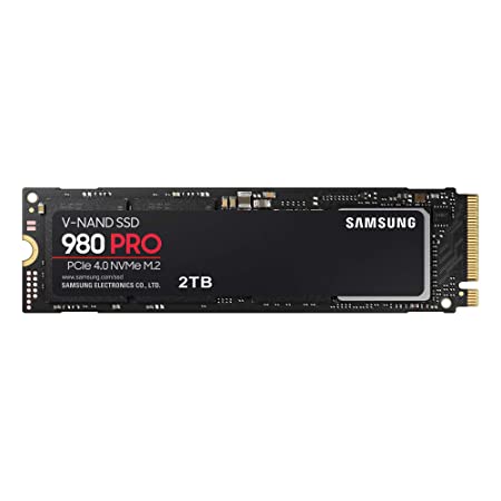 Samsung 980 PRO 2 TB PCIe 4.0 (do 7000 MB/s) NVMe M.2 (2280) Wewnętrzny dysk Solid State Drive (SSD) (MZ-V8P2T0BW)