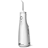 Waterpik Cordless Water Dental Oral Irrigator - Przenośny i ładowany przez USB Wodoodporny do domu i podróży, szelki i mosty do pielęgnacji zębów (WF-10W10)