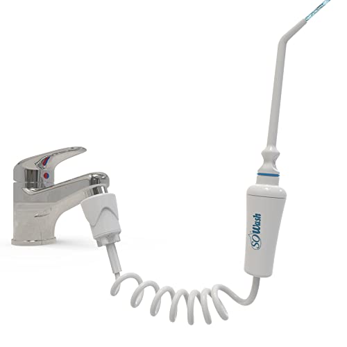Irygator dentystyczny SOWASH WATERJET, podłączany do kranu, irygator doustny bez baterii i bez prądu, liniowa głowica strumieniowa, produkt włoski