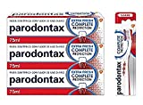 Parodontax Complete Protection Extra Fresh, na krwawiące dziąsła, opakowanie 3 past do zębów z 1 miękką szczoteczką