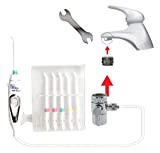 Irygator dentystyczny - Irygator do jamy ustnej - Bez baterii i bez prądu - Wykorzystuje ciśnienie z kranu dla strumienia liniowego - Złącze o wysokiej trwałości (standardowe)