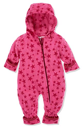 Playshoes Baby-Unisex Fleece-Overall Sterne Schneeanzug, Rosa (Pink 18), 86