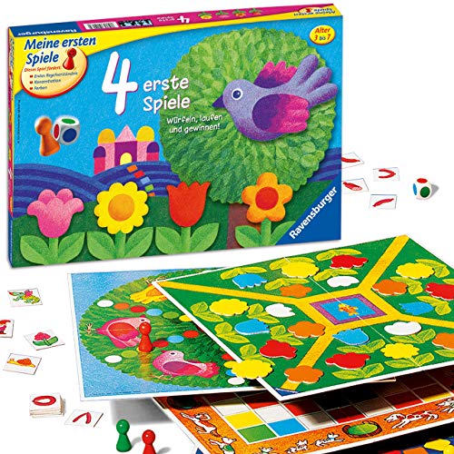 Ravensburger 21417 - 4 pierwsze gry - kolekcja gier dla najmłodszych - gry dla dzieci od 3 lat, ...