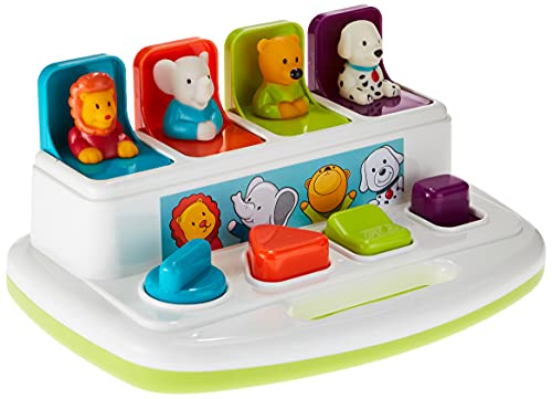 Battat BT2531Z Baby Toys - Pop Up Educational Toys Baby with Animals - Zabawki do zabawy z przyciskami do ...