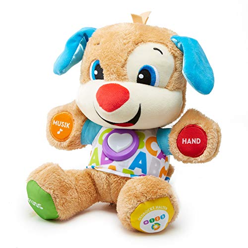 Fisher-Price FPM50 - Lernspaß Hündchen Baby Spielzeug und Plüschtier, Lernspielzeug mit Liedern und...