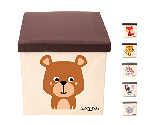 mały schowek dla dzieci Babo I pudełko na zabawki z pokrywką do pokoju dziecięcego I pudełko na zabawki (33x33x33) ...