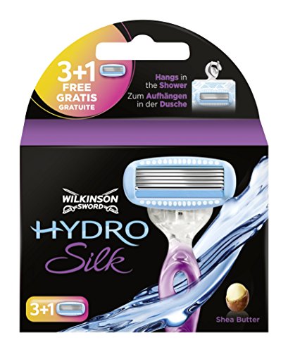 Wilkinson Sword Hydro Silk Rasierklingen für Damen Rasierer, 3 + 1 Klingen