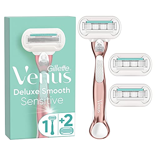 Gillette Venus Deluxe Smooth Sensitive RoseGold maszynka do golenia dla kobiet, maszynka do golenia dla kobiet z żyletkami 3, 5 ...