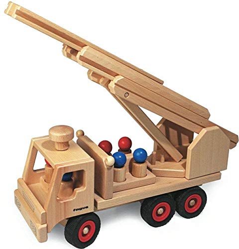 Fagus 10.48 drewniany pojazd strażacki, kolor drewna, 40 cm