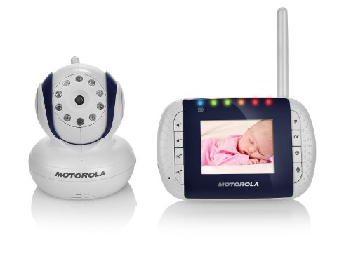 Motorola 188608 MBP33 Digitales Babyphone mit 2,8 Zoll Farbdisplay am Empfänger und Kamera im Sender