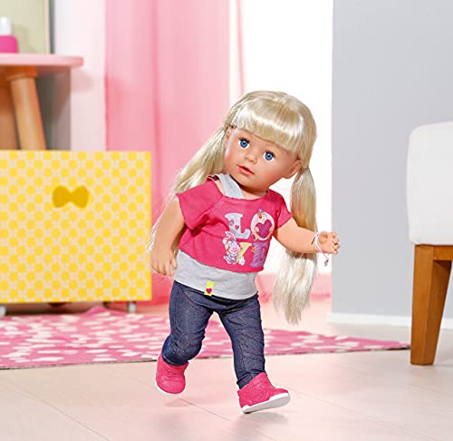 Zapf Creation BABY Born Interactive Sister: Puppe zum Kämmen und mit lebensechten Funktionen