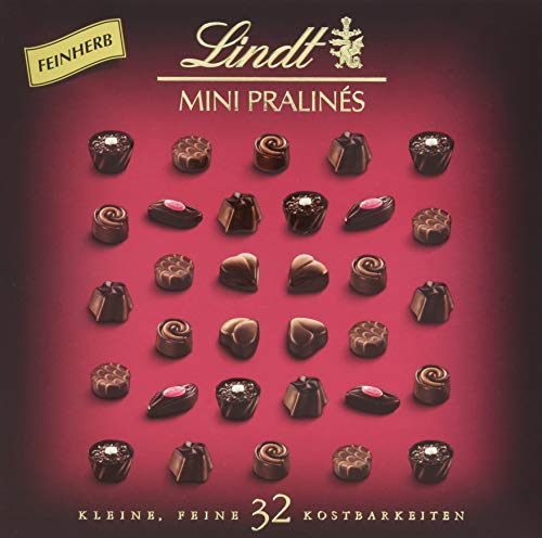 Lindt Mini Pralinés Noirs, Zartbitterschokolade, 32 Pralinen, 2er Pack (2 x 158 g)