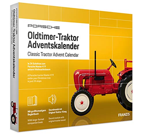 FRANZIS Porsche Traktor Adventskalender 2020 | In 24 Schritten zum Oldtimer-Traktor unterm Weihnachtsbaum | Ab...
