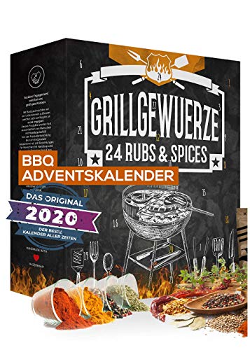 Barbeque Adventskalender 2020 I BBQ Adventskalender für Grillfans I 24 edle Gewürzspezialitäten I...