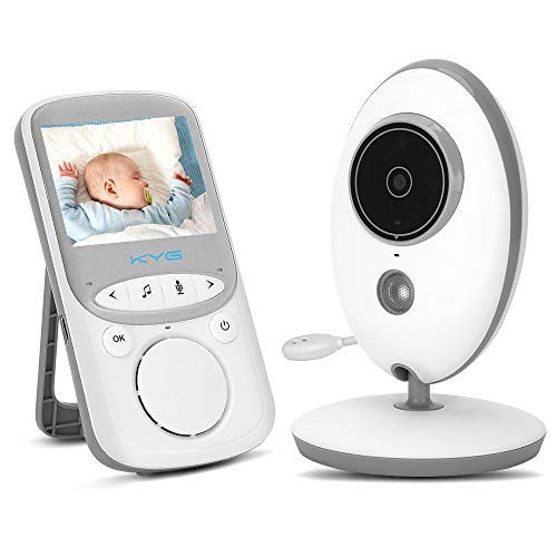 Babyphone 2.4 GHz Baby Monitor 2.4” HD Digital  Video Babykamera Mit VOX Funktion Wireless Weiß…