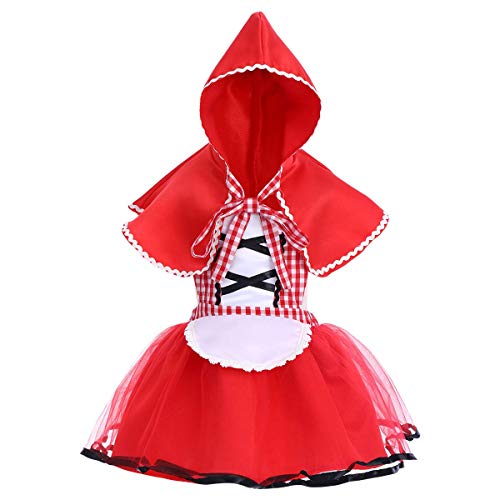 FYMNSI Rotkäppchen Kostüm für Neugeborene Baby Mädchen Kleinkinder Märchen Prinzessin Cosplay Verkleidung...