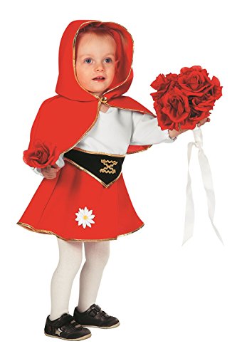 Kostium dla dzieci Jannes - Czerwony Kapturek, czerwono-biały, maluchy 74