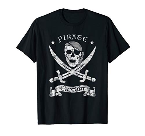 Piratenflagge Outfit Vintage Piraten Kostüm Totenkopf Pirat T-Shirt