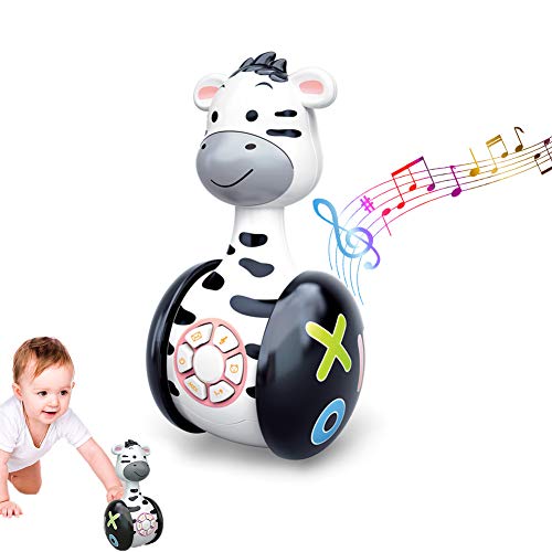 GoHist Baby Toys Tumbler Zabawki muzyczne, figurki stojące ze światłami LED, zabawki dla niemowląt od 6 miesięcy ...