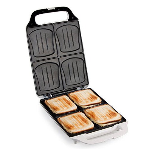 Rodzinny toster do kanapek XXL, 4-drożny opiekacz do kanapek w kształcie skorupy, oświetlenie do pieczenia dla idealnych rezultatów pieczenia
