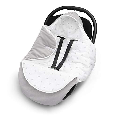 EliMeli EINSCHLAGDECKE für Babyschale - Baby Decke für Autositz und Kinderwagen mit Füllung, universal...