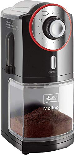 Młynek do kawy Melitta Molino, elektryczny, młynek tarczowy, czarny 101901