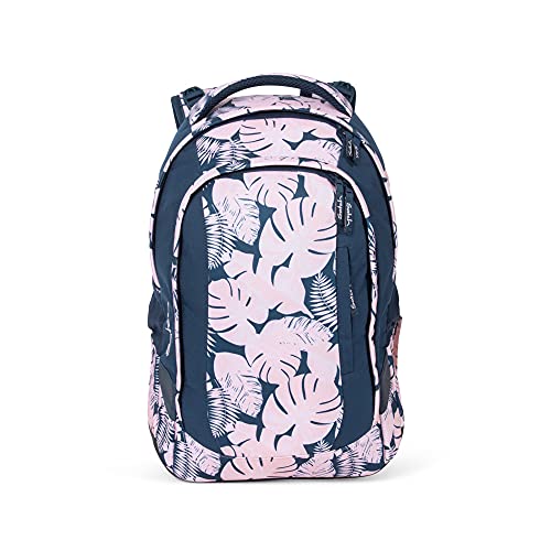 Elegancki plecak szkolny Satch - ergonomiczny, 24 litry, bardzo cienki - Botanic Blush - Pink